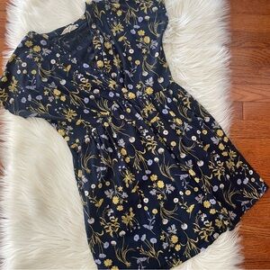 Seasalt Cornwall Blue Rame Organic Cotton Jersey Tunic Floral Size 6T W/Pockets